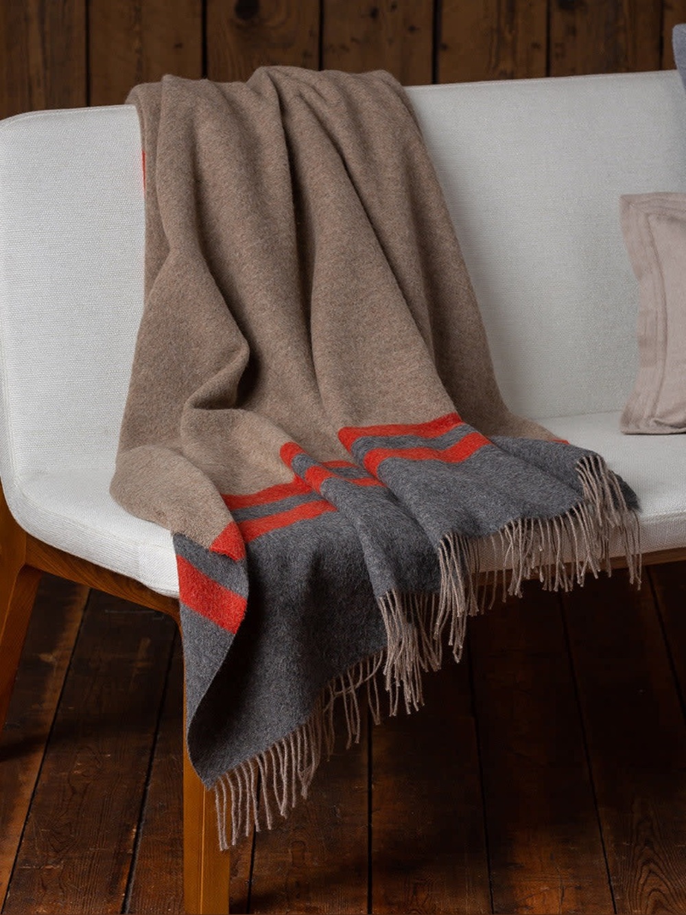 $495 Alicia Adams 54" x 67" Alpaca Wool Blend Canyon Throw Blanket